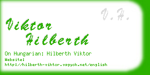 viktor hilberth business card